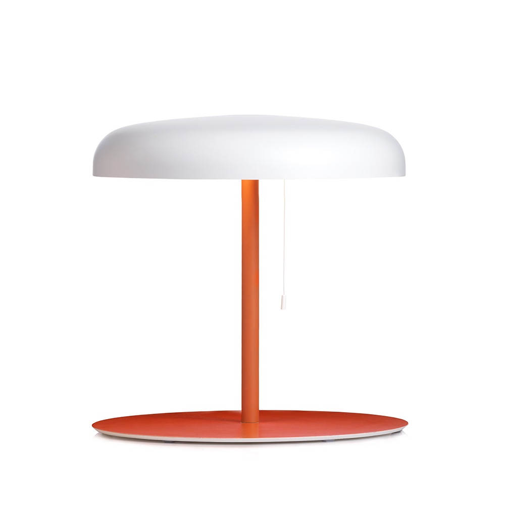 Mushroom Lamp (table), Orange/white