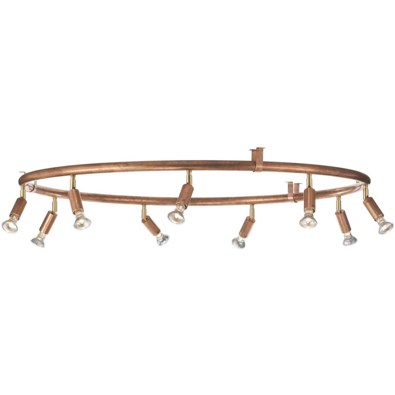 Star 9 Ceiling Lamp, Raw copper