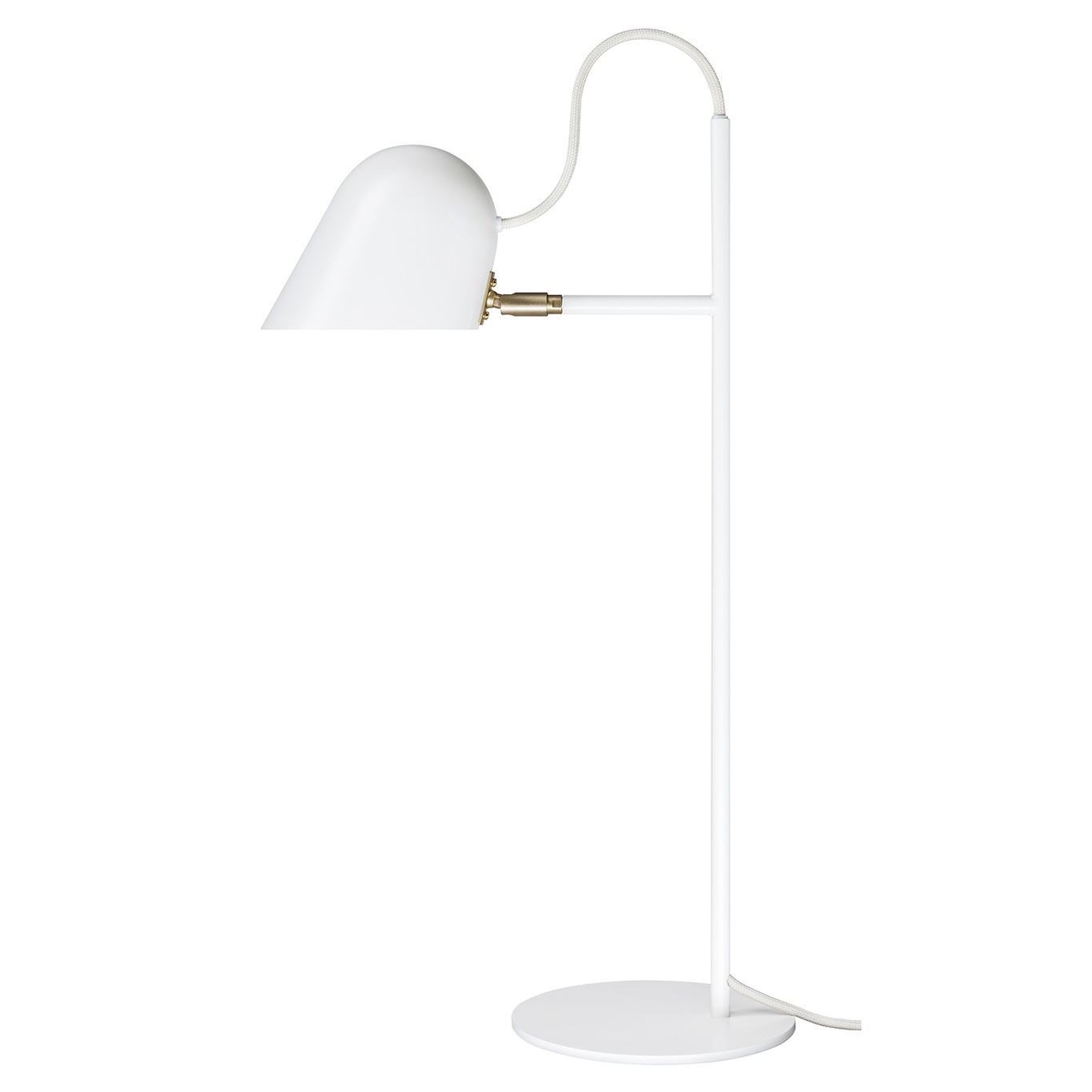 Streck Table Lamp, White/Brass