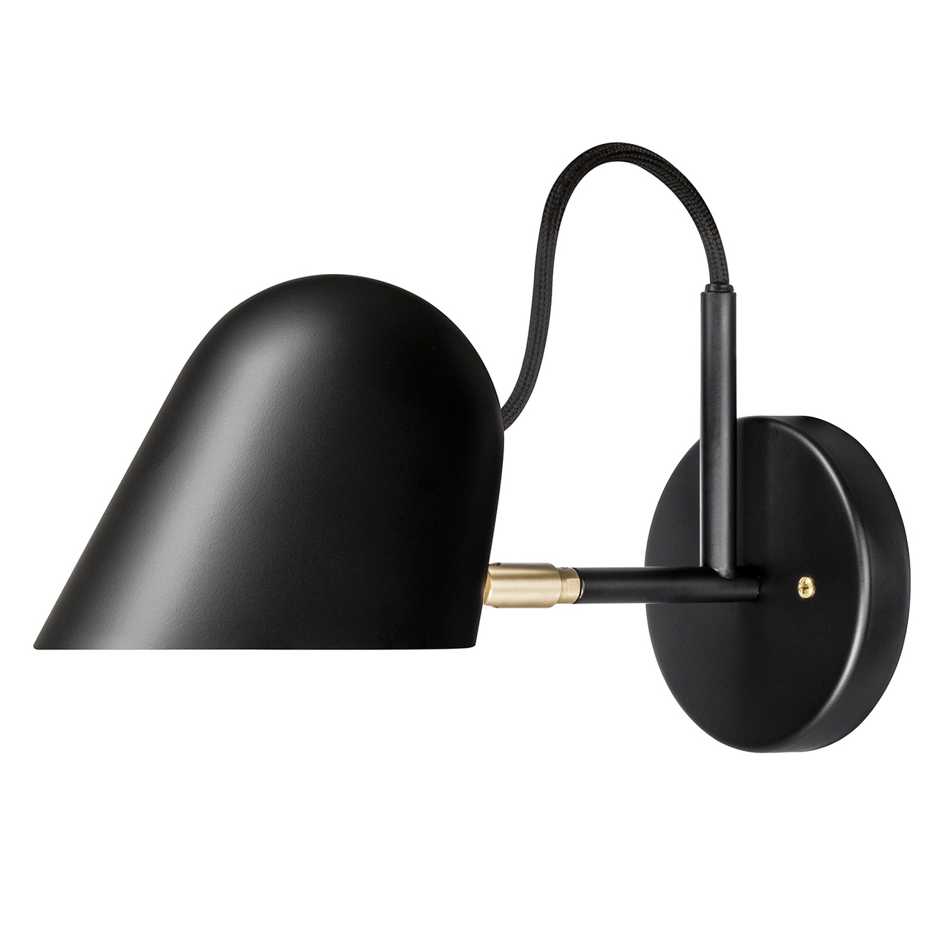 Streck Wall Lamp Fixed Mount, Black/Brass