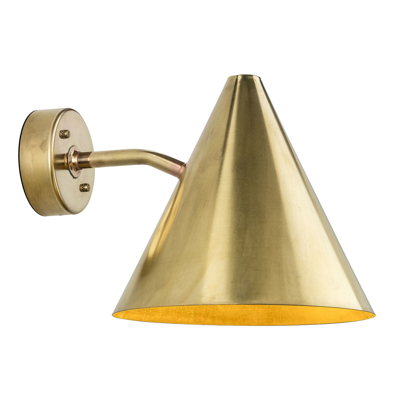 Tratten Wall Lamp, Raw Brass