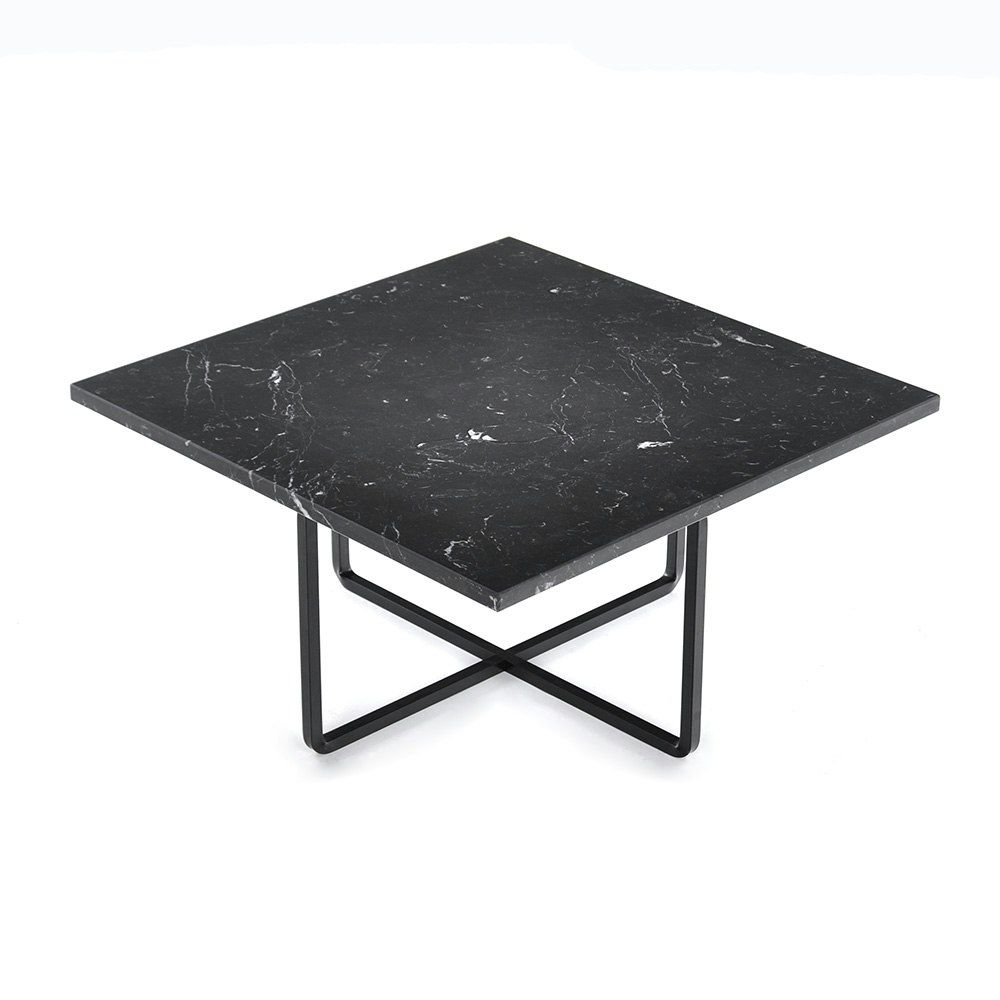 Ninety Coffee Table 60 cm, Black Base, Black Marble