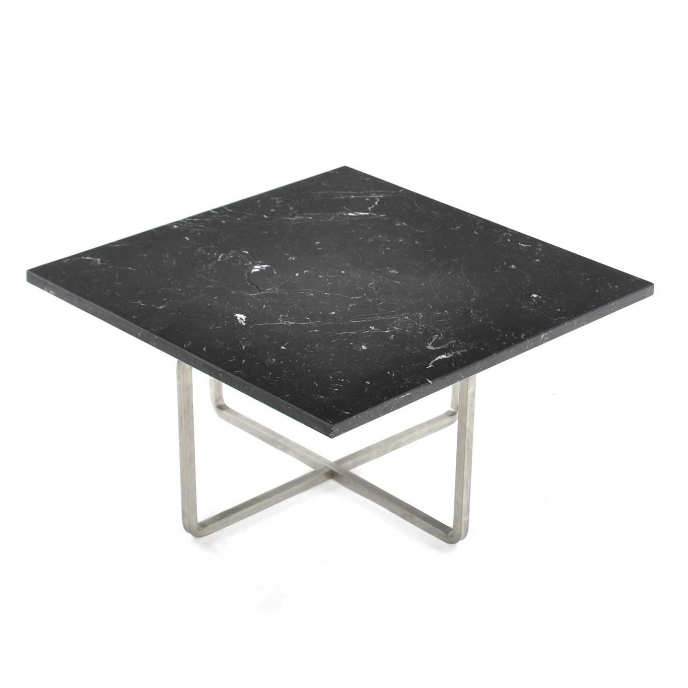 Ninety Coffee Table 60 cm, Steel Base, Black Marble