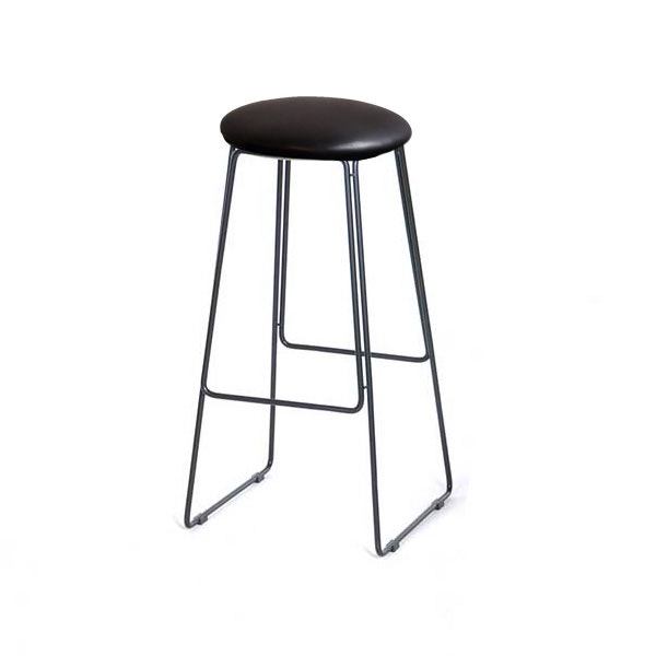 Prop Stool Black Leather Seat, High
