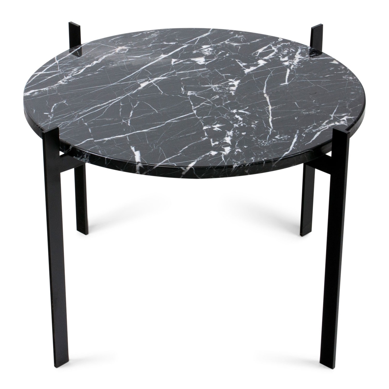 Single Deck Table, Black Base, Black Marble