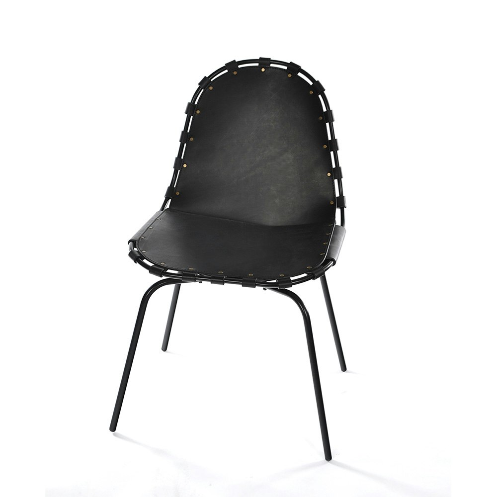 Stretch Chair, Black Leather