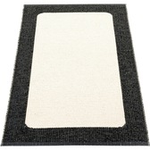 Viggo Small One Doormat 50x70 cm, Black/Vanilla - Pappelina