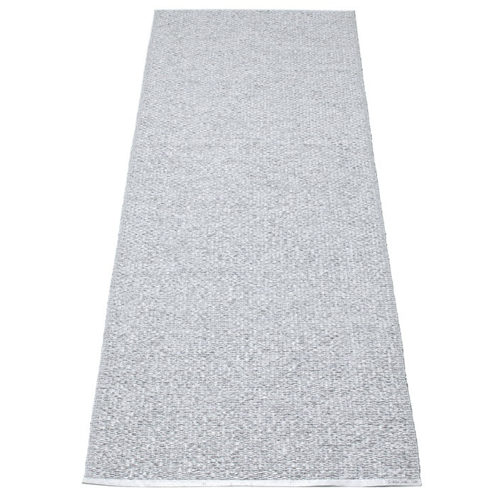 Svea Rug Metallic Grey/Light Grey, 70x160 cm