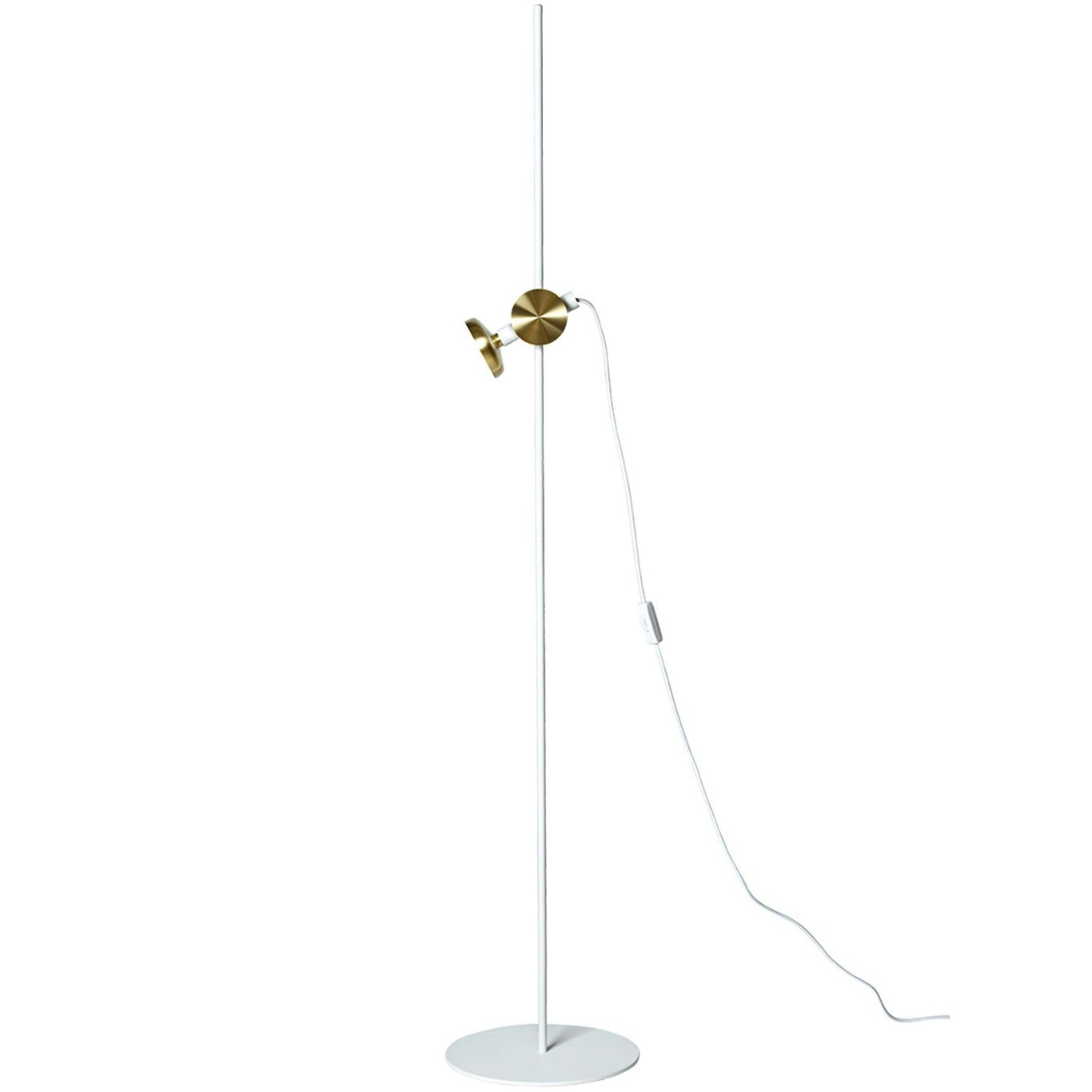 Blend 150 Floor Lamp, Traffic White / Brass