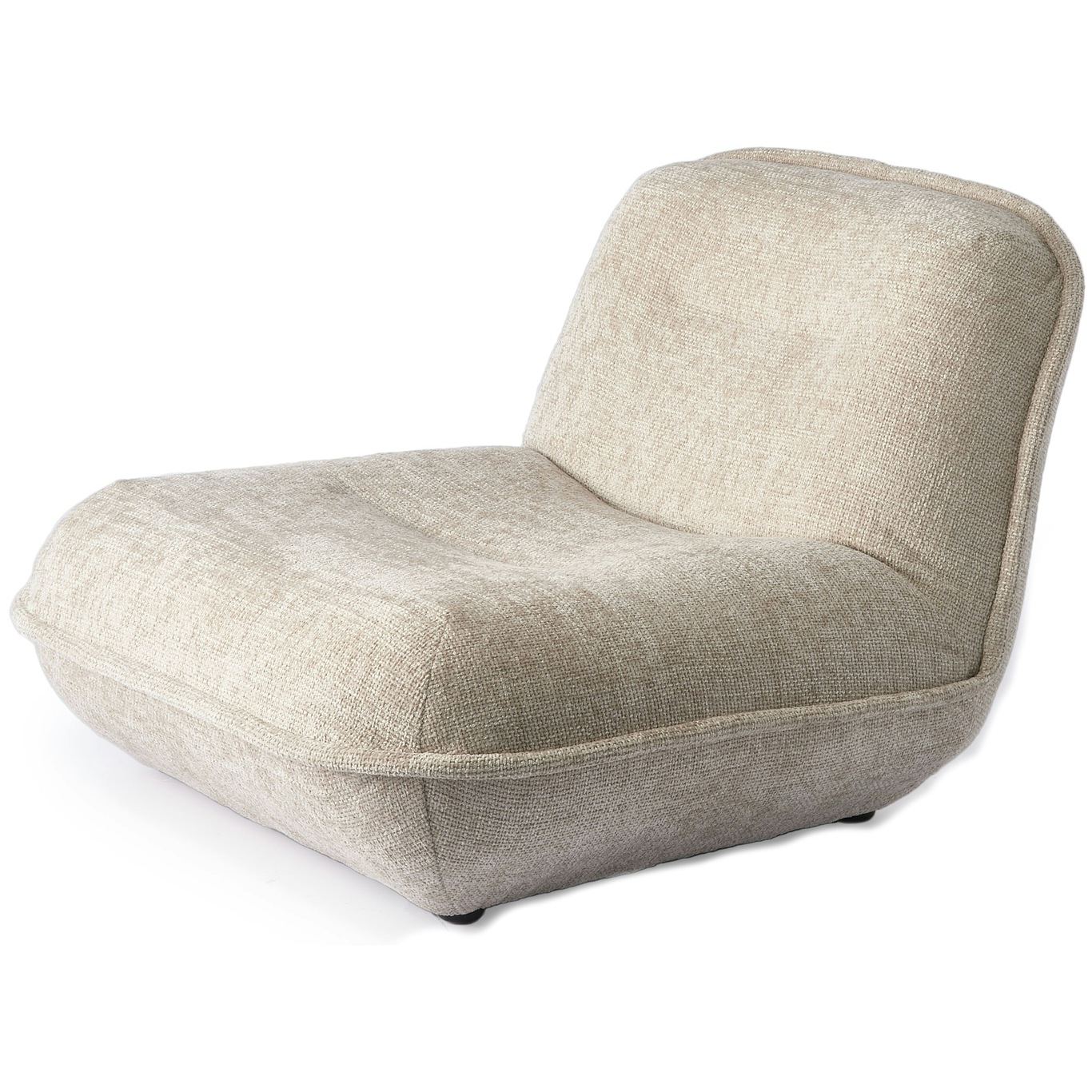 Puff Lounge Chair, Ecru