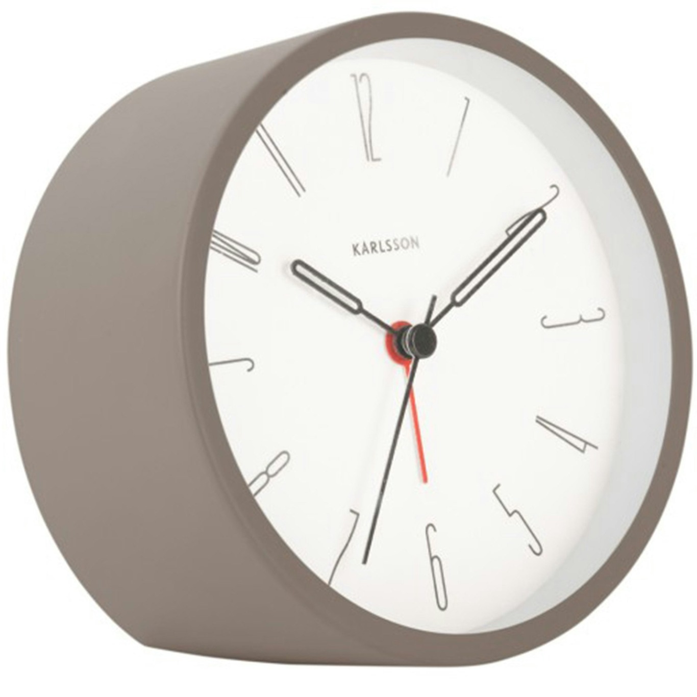 Belle Numbers Alarm Clock, Grey