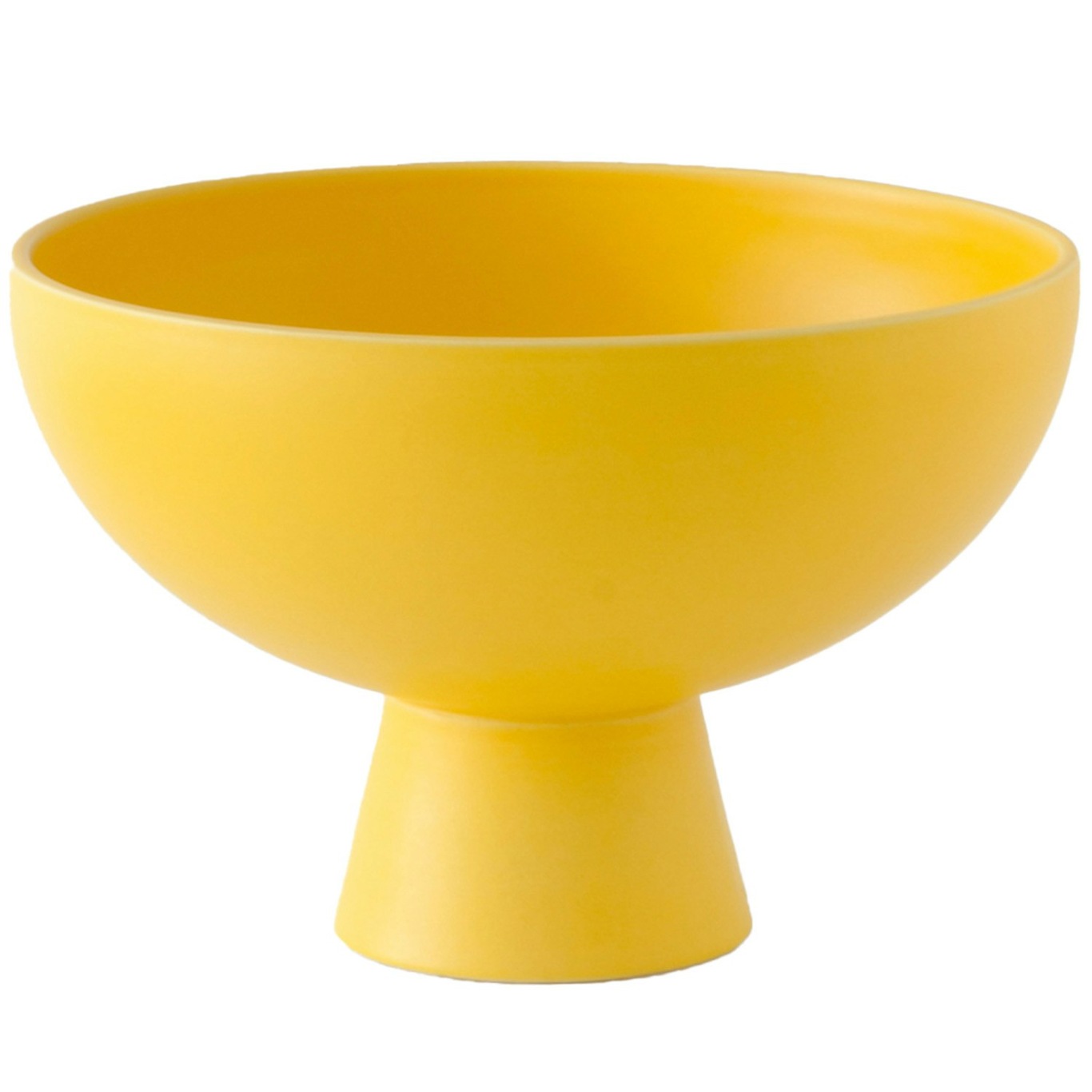 Strøm Bowl With Foot Ø22 cm, Freesia Yellow