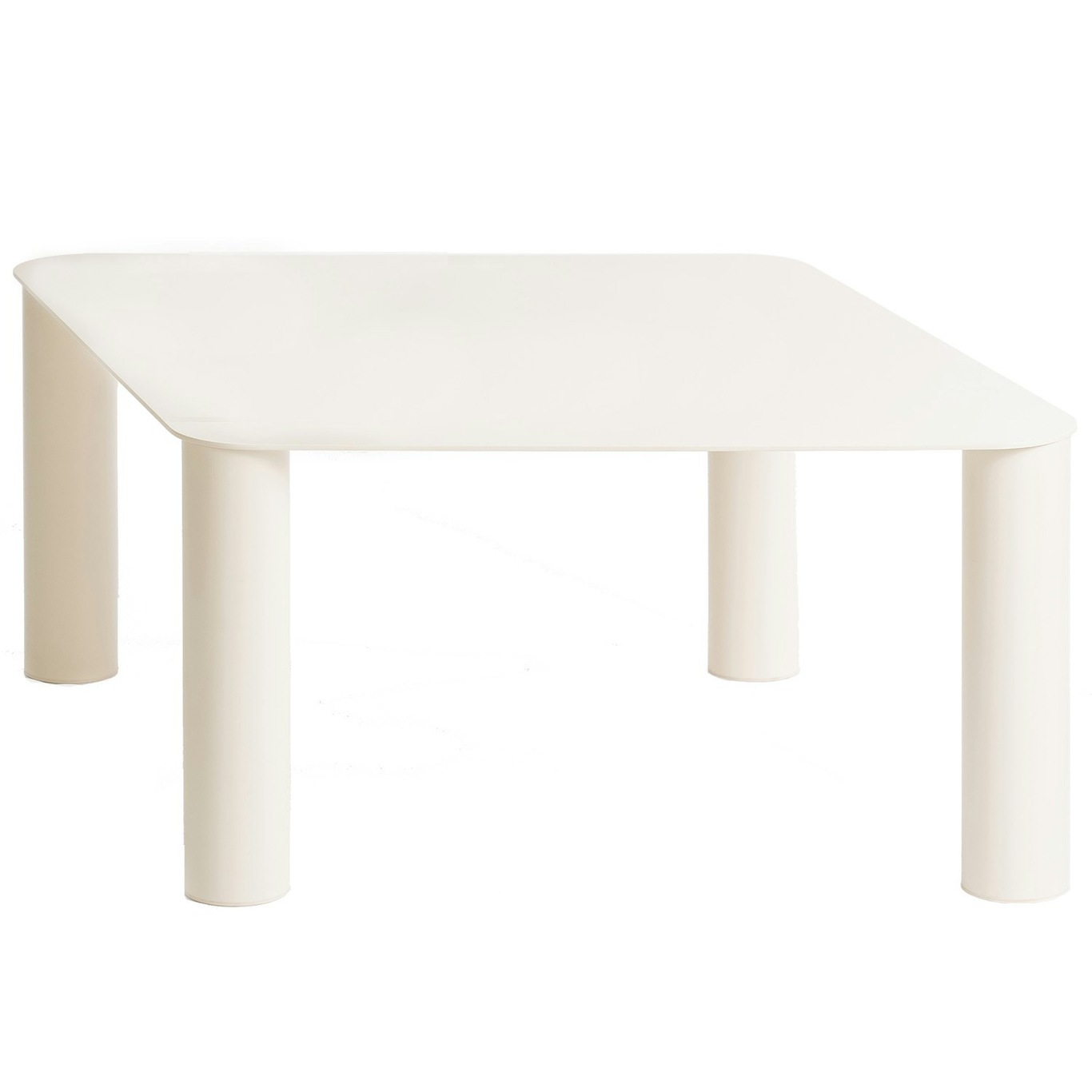 Pipeline Coffee Table, Pearl White
