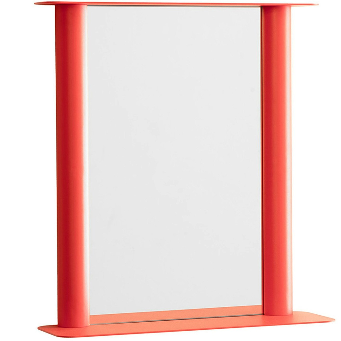 Pipeline Wall Mirror 56x60.6 cm, Red