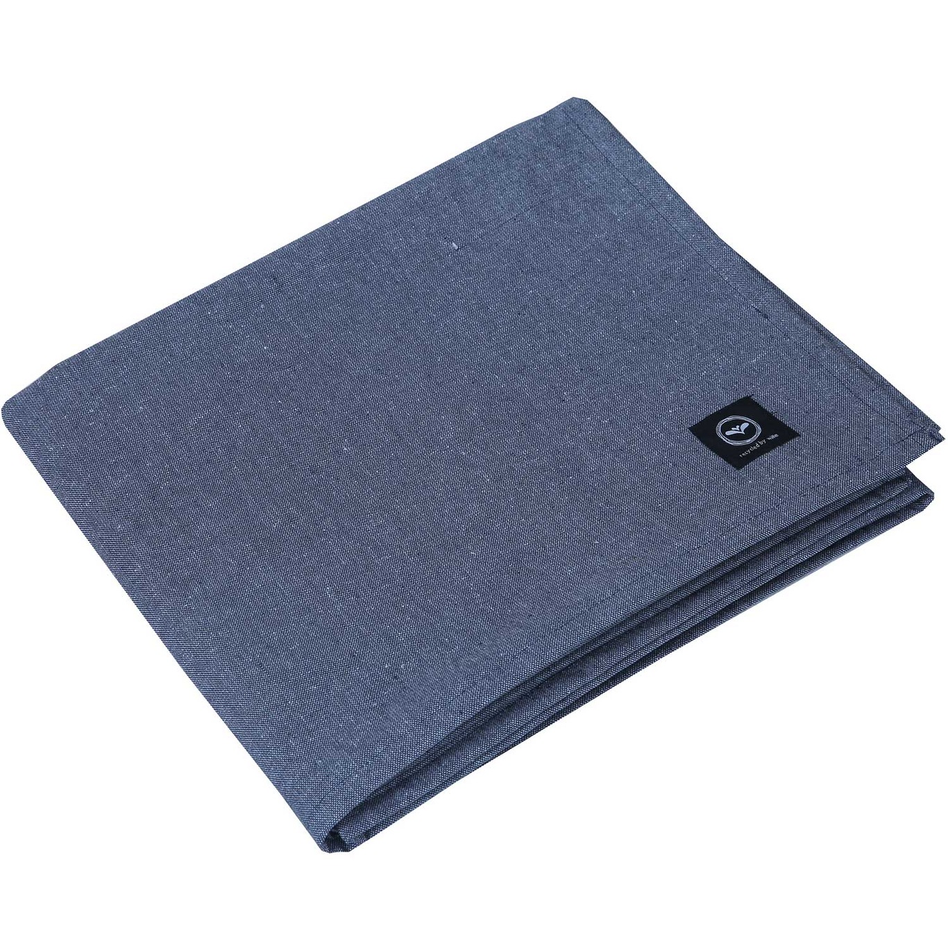 Hedvig Table Cloth Treated 140x240 cm Chambray, Navy / White