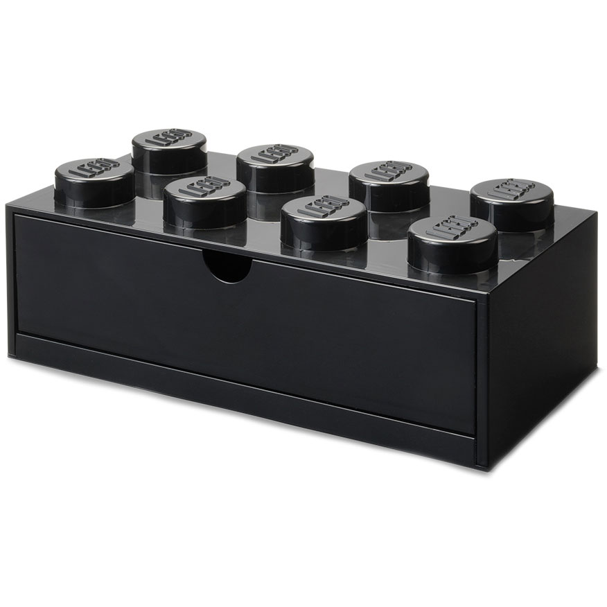 LEGO® Storage With Drawer 8 Knobs, Black