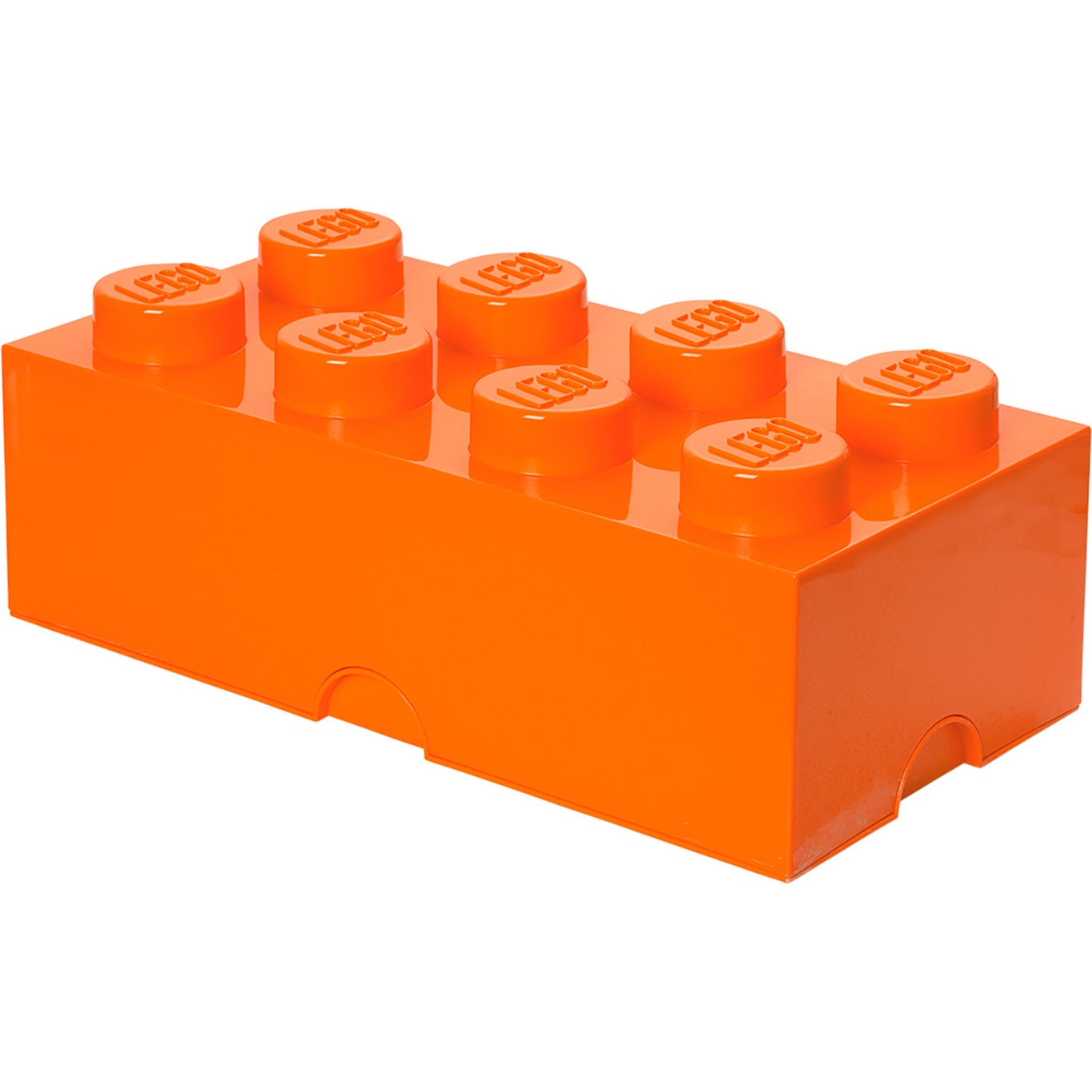 LEGO® Storage Box 8 Knobs, Bright Orange