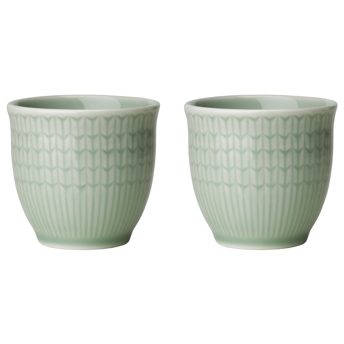 Swedish Grace Egg Cups 4 cl 2-pack, Meadow (Light Green)