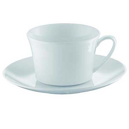 Jade Cup & saucer, White