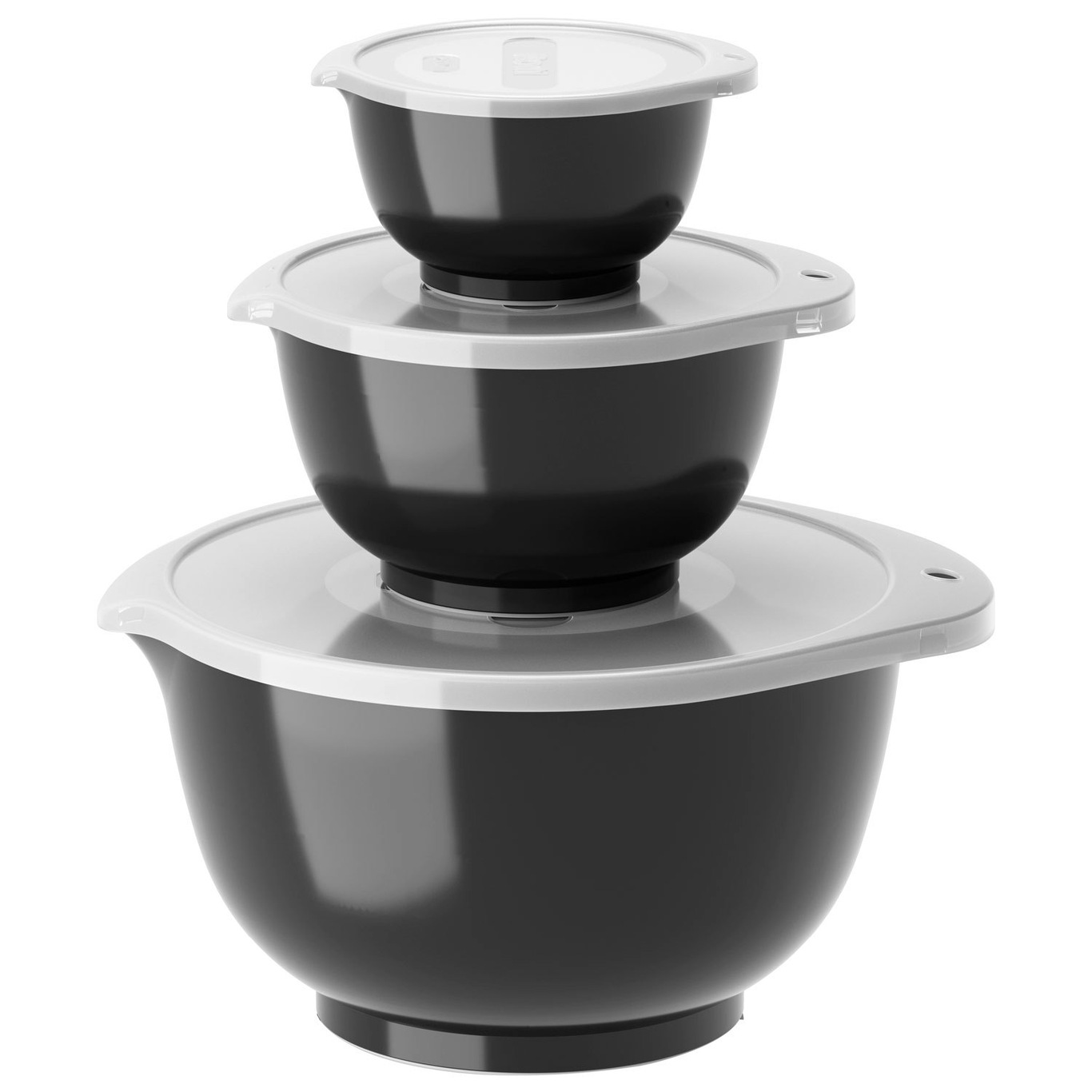 Margrethe Bowls 0,25 & 0,75 & 3 L, Black