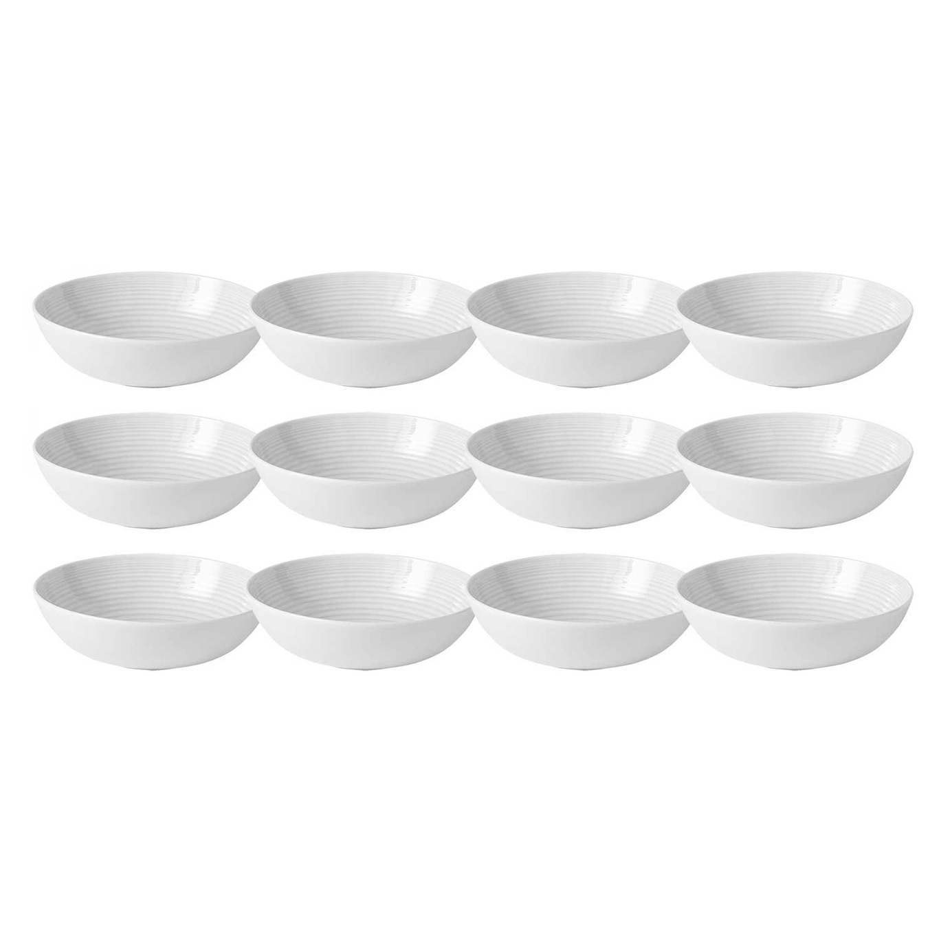 Maze White Bowl 18 cm, 12 Pcs