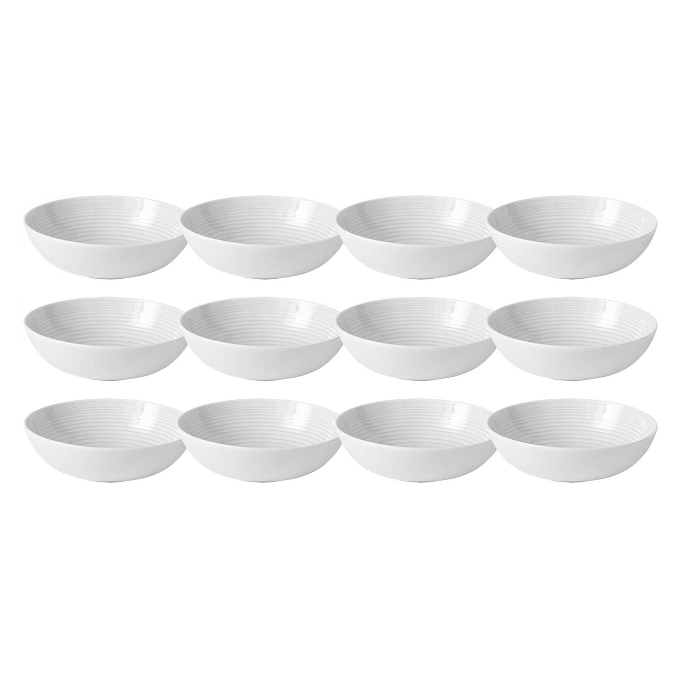 Maze White Bowl 18 cm, 12 Pcs