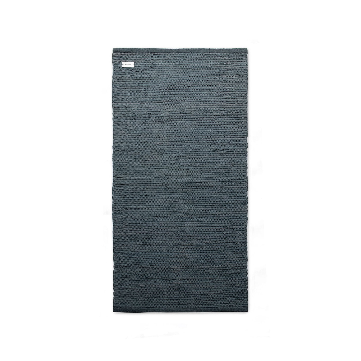 Cotton Rug Steel Grey, 65x135 cm