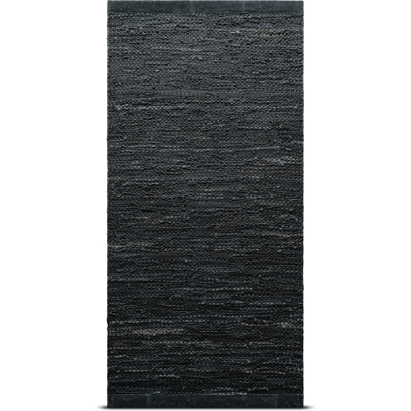 Leather Rug 65x135 cm, Dark Grey