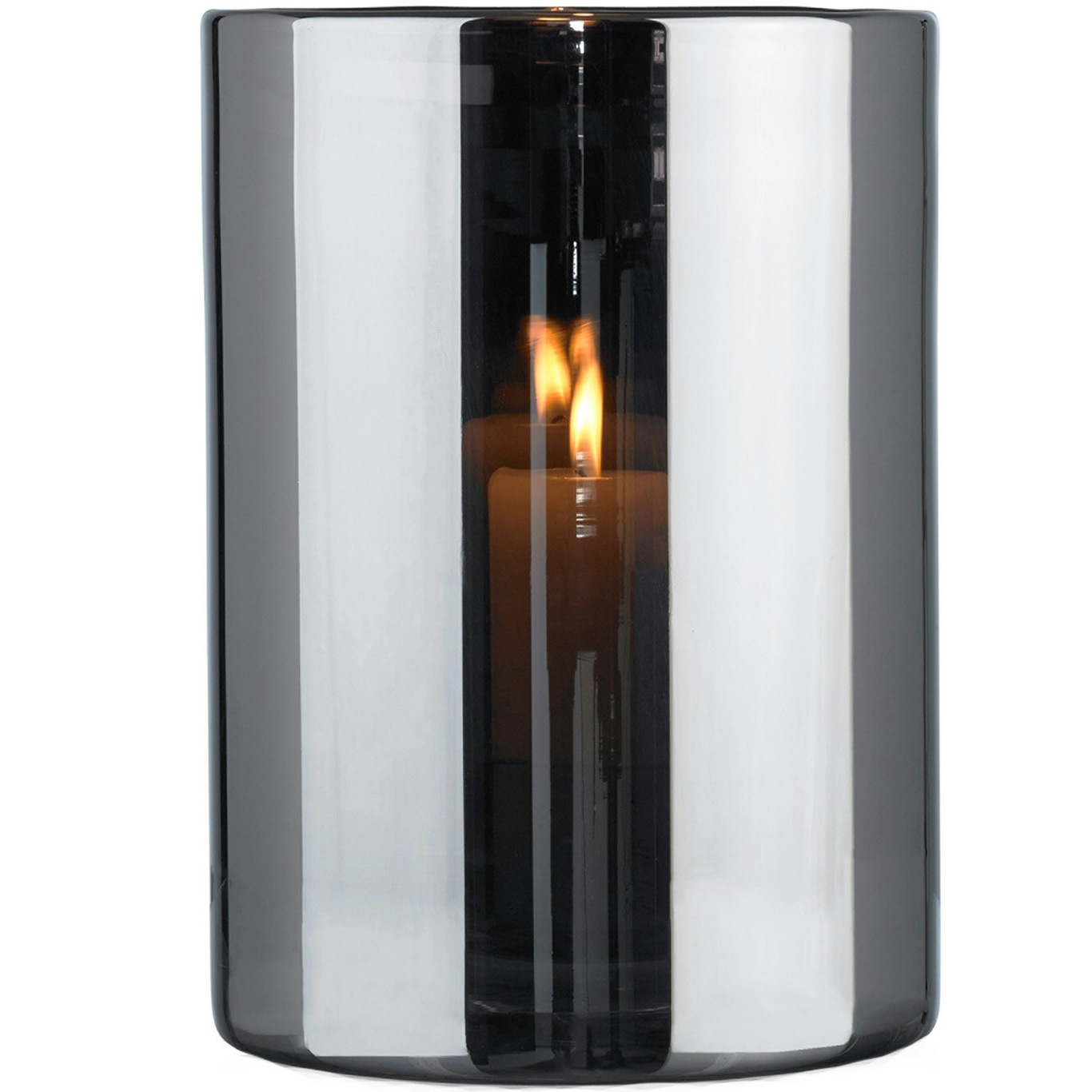 Hurricane Candle Holder / Vase 28 cm, Silver