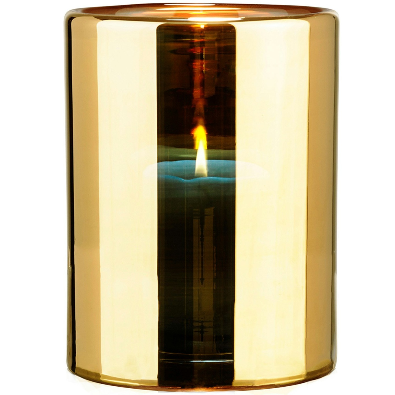 Hurricane Candle Holder / Vase 18 cm, Gold
