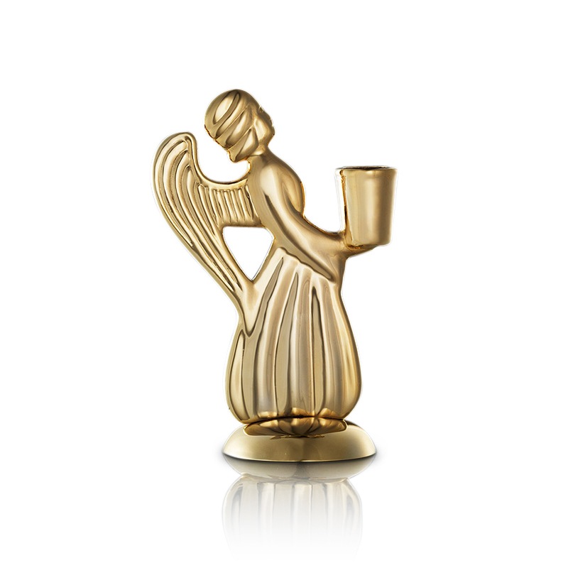 Guardian Angel 14 cm, Gold Plated Brass