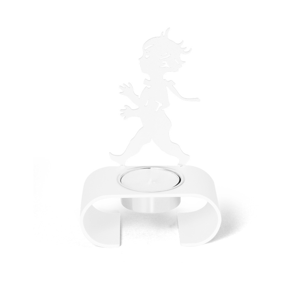 Solstickan Candle Holder Silhouette, White