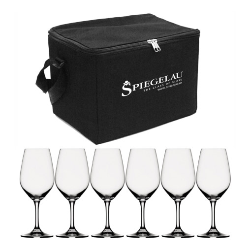 Expert Wine Glass Bag incl. 6 Wine glasses, Black