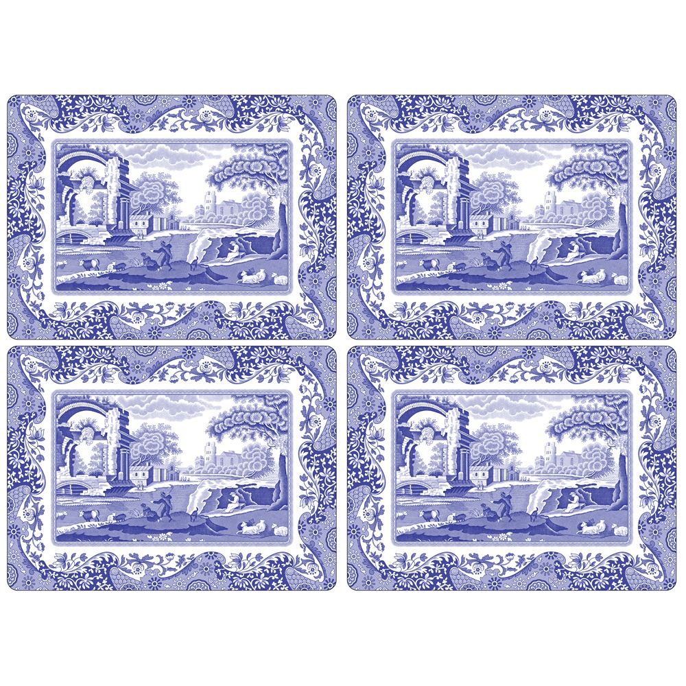 Blue Italian Placemat 40x29 cm, Set of 4 