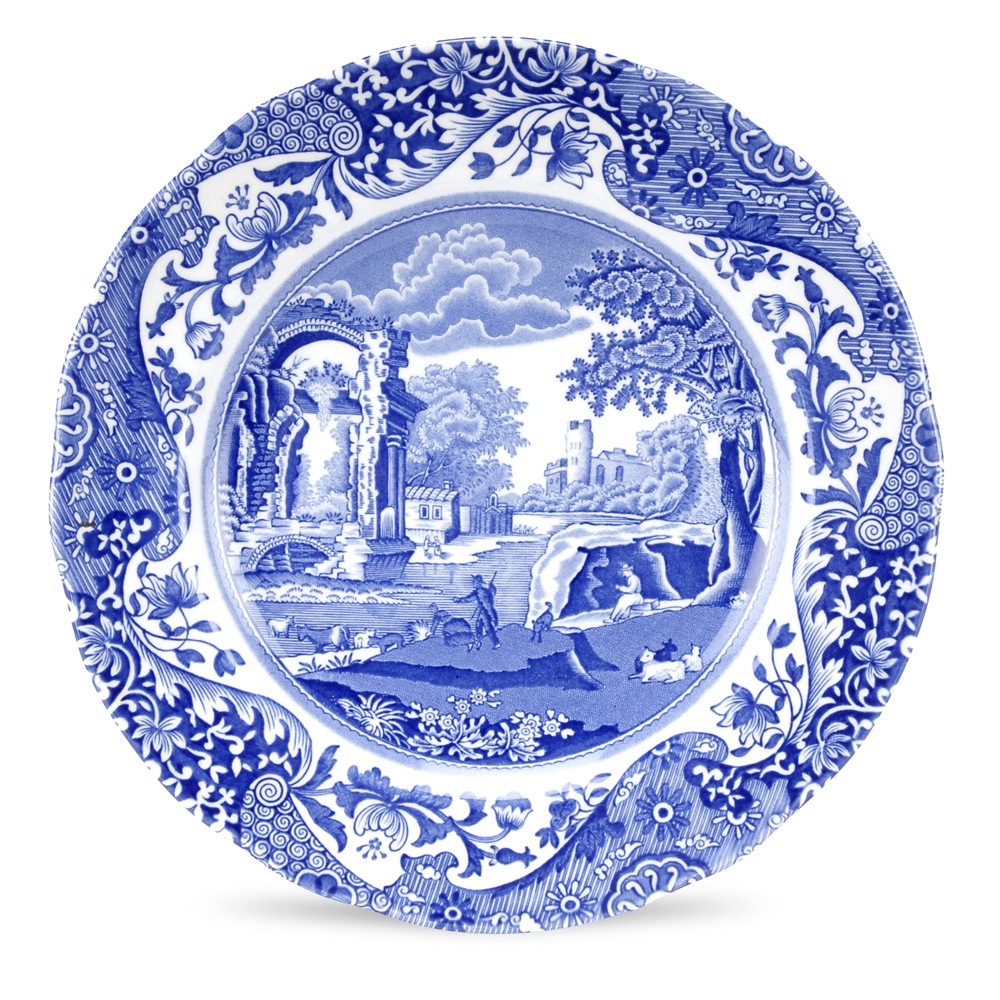 Blue Italian Plate, 19 cm