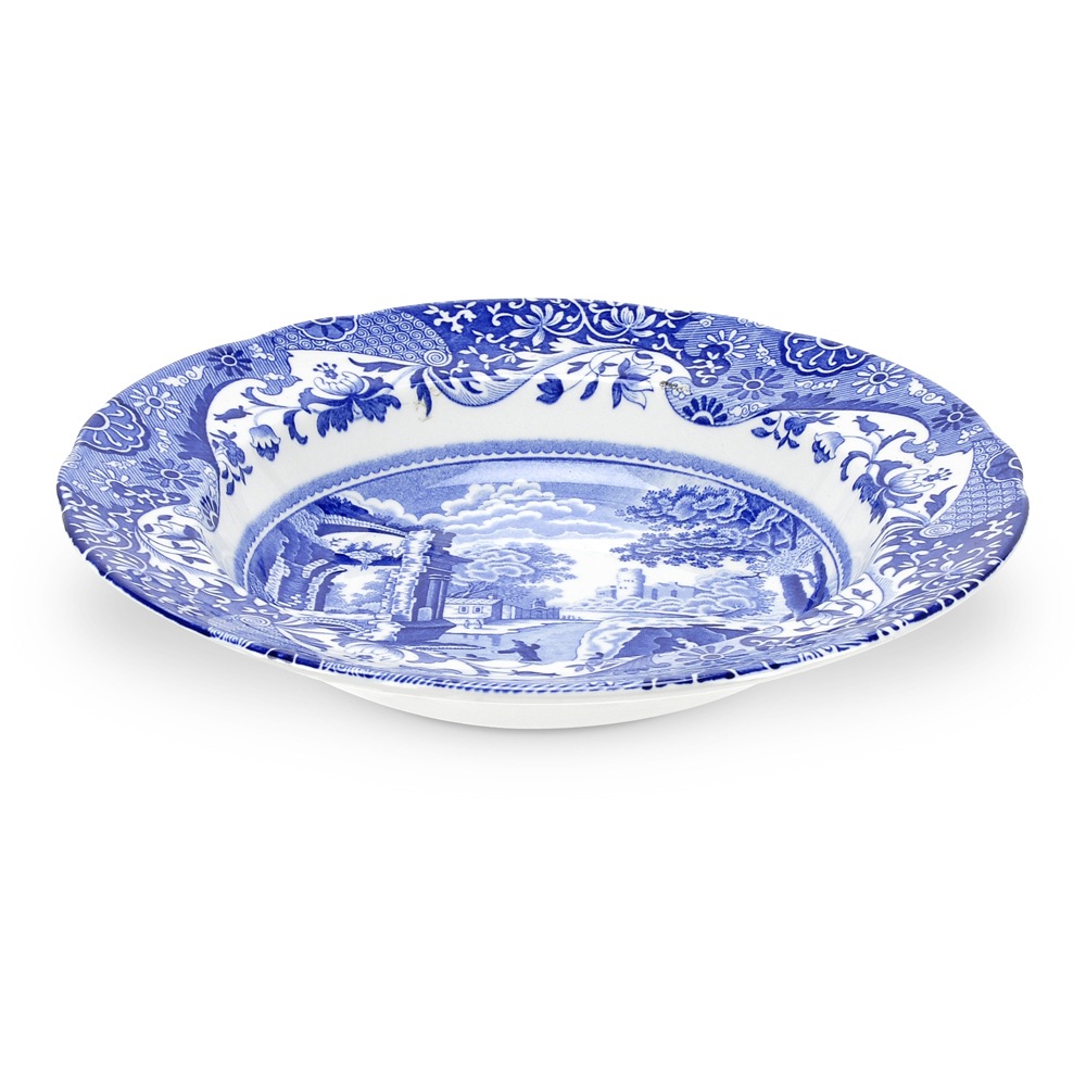 Blue Italian Soup Plate, 23 cm