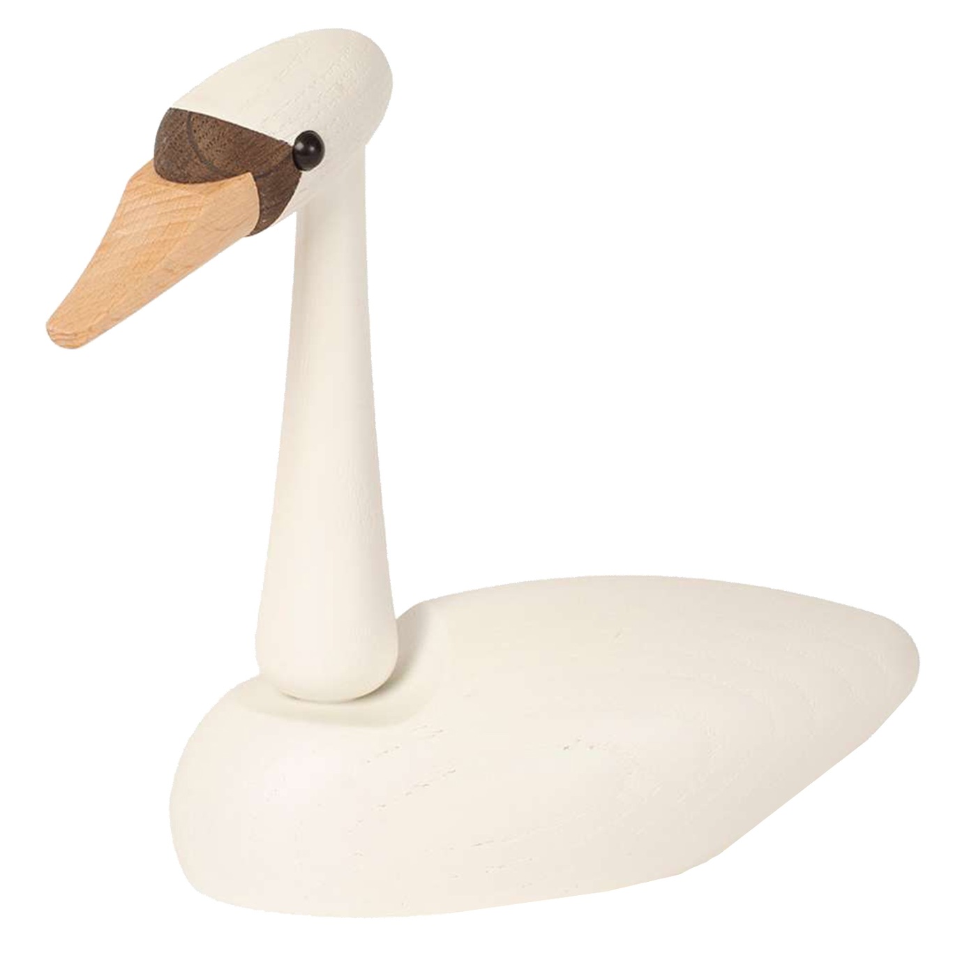 The Swan Wooden Figurine 13 cm, White