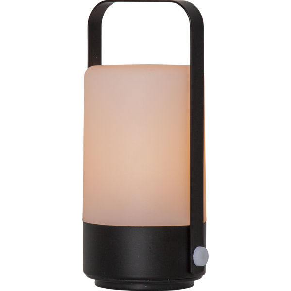 Flame Table Lamp Portable, Black