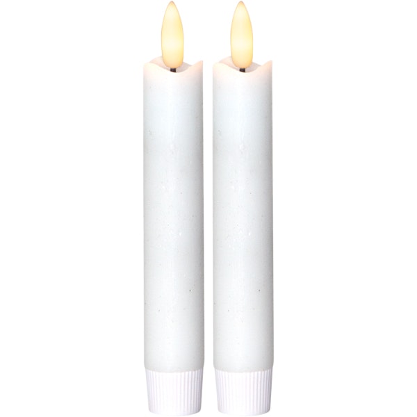 Flamme LED Antique Candle White 2-pack, 15 cm