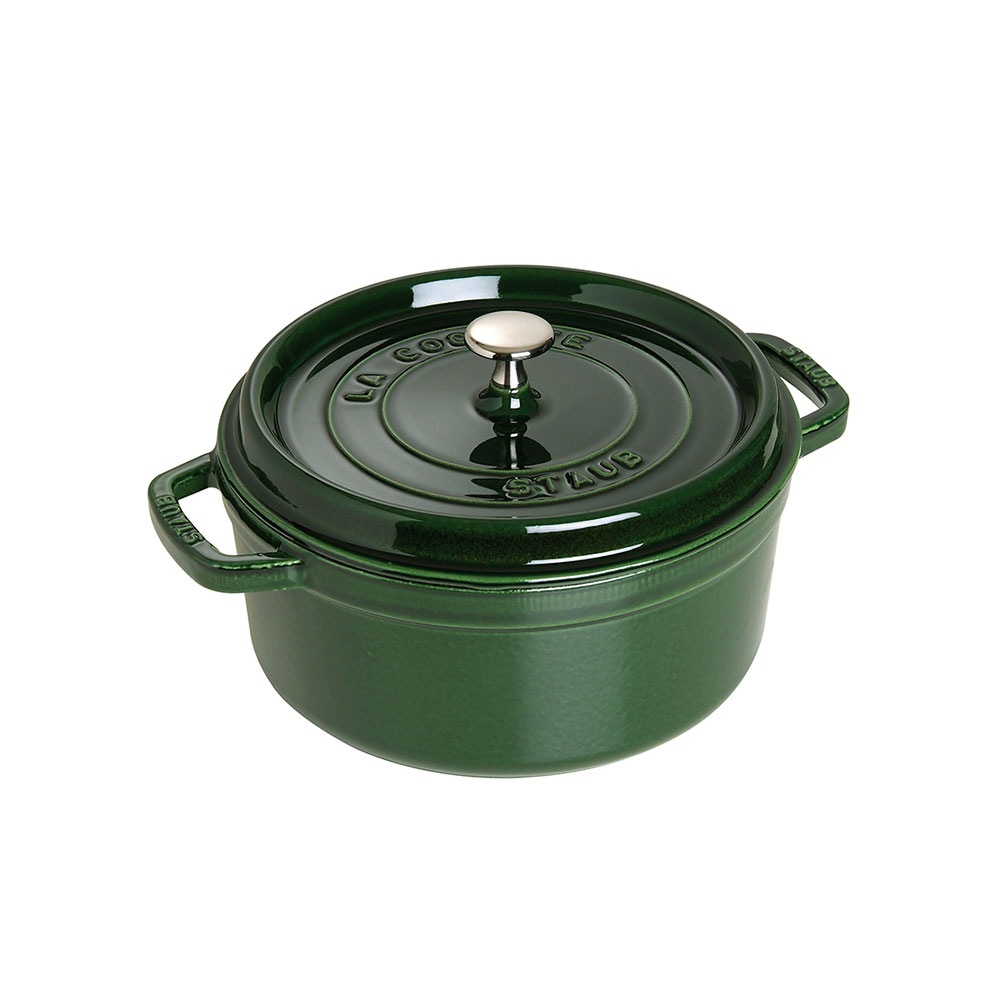 Round Cocotte in Cast Iron 6,7 L, Basil Green