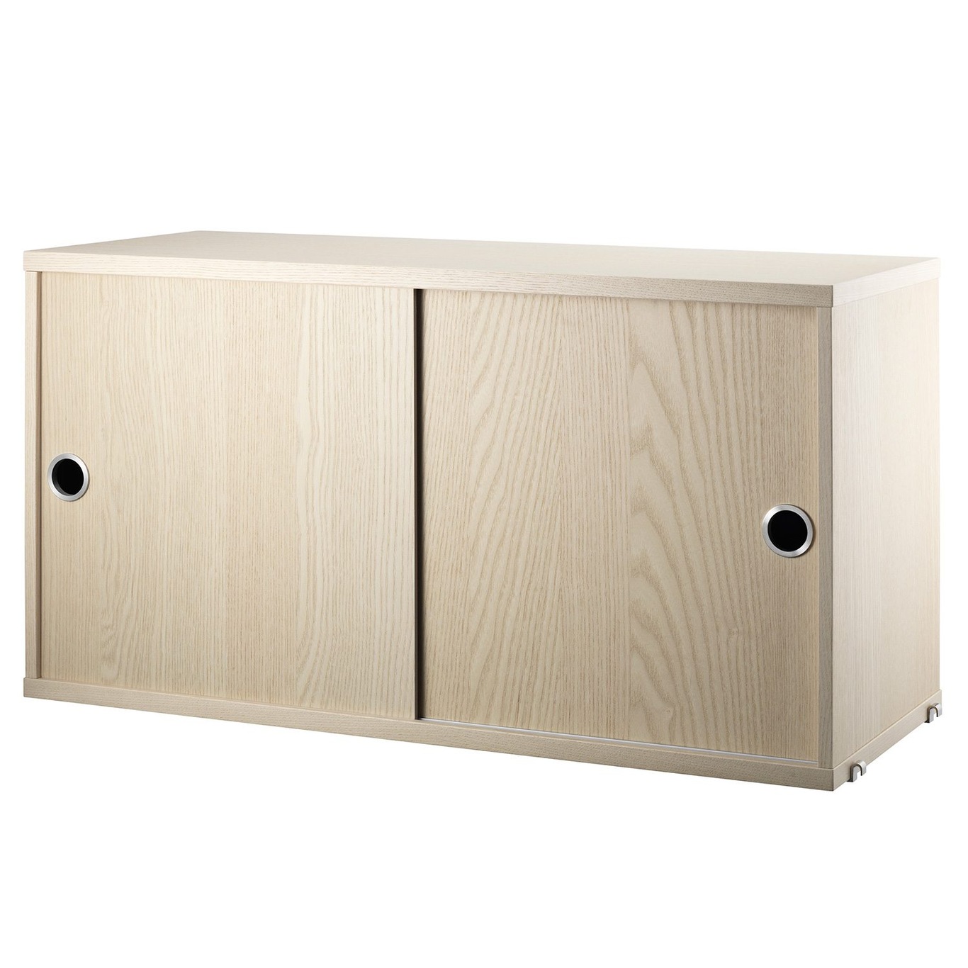 String Cabinet With Sliding Doors 30x78 cm, Ash
