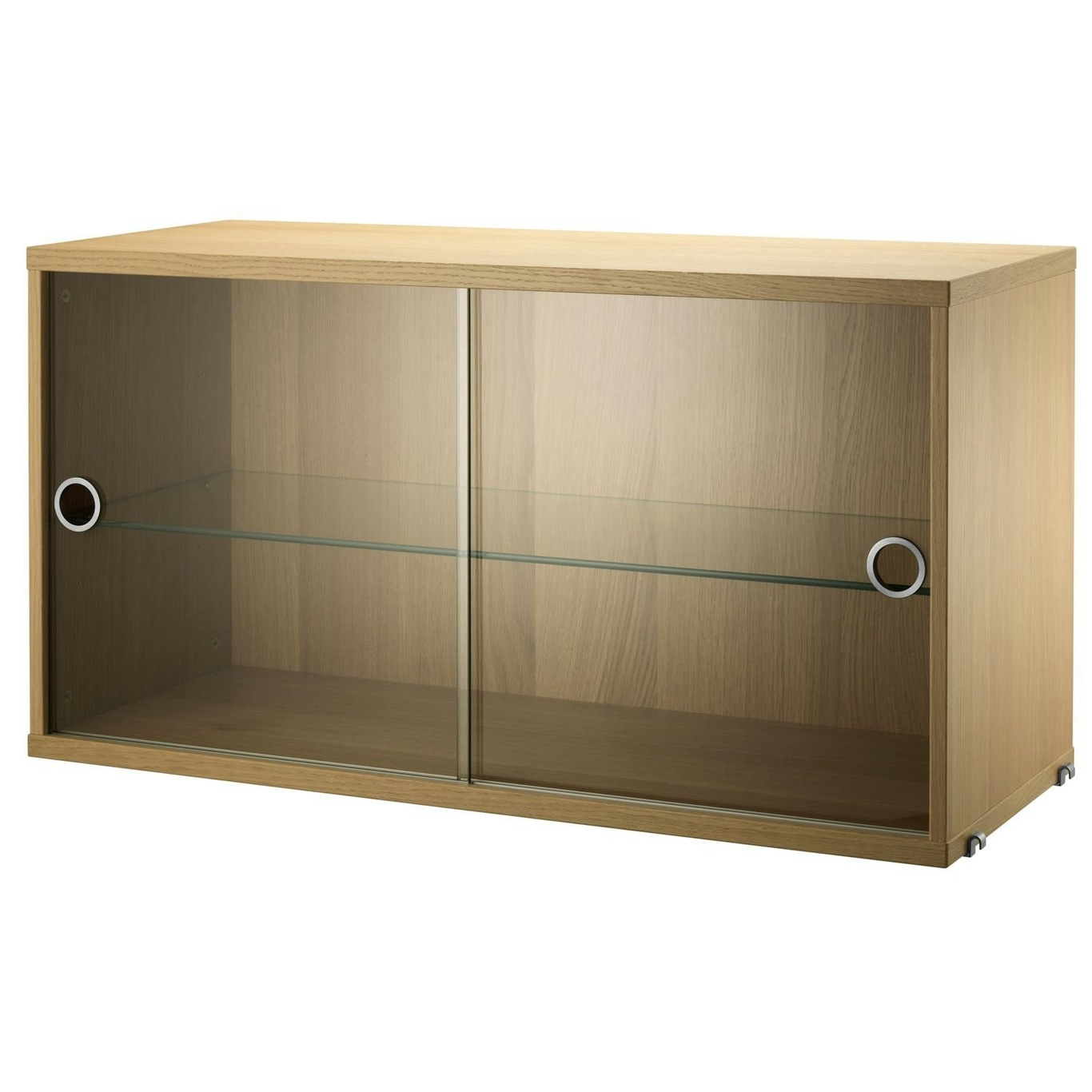 String Display Cabinet 30x78 cm, Oak