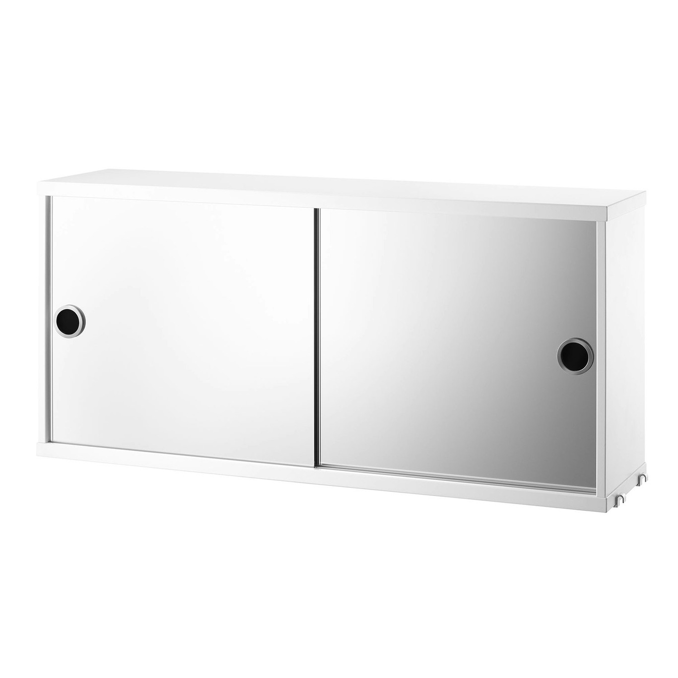 String Cabinet With Sliding Doors 20x37x78 cm, White
