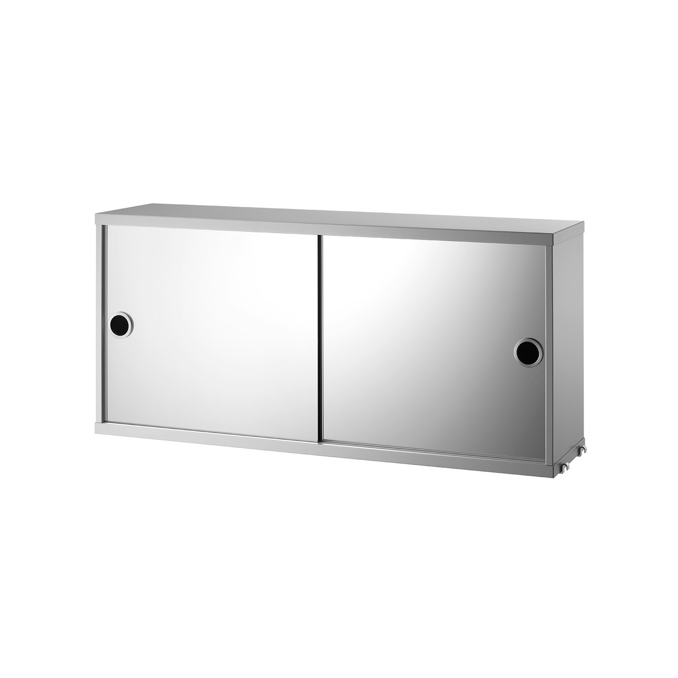 String Cabinet With Sliding Doors 20x37x78 cm, Grey