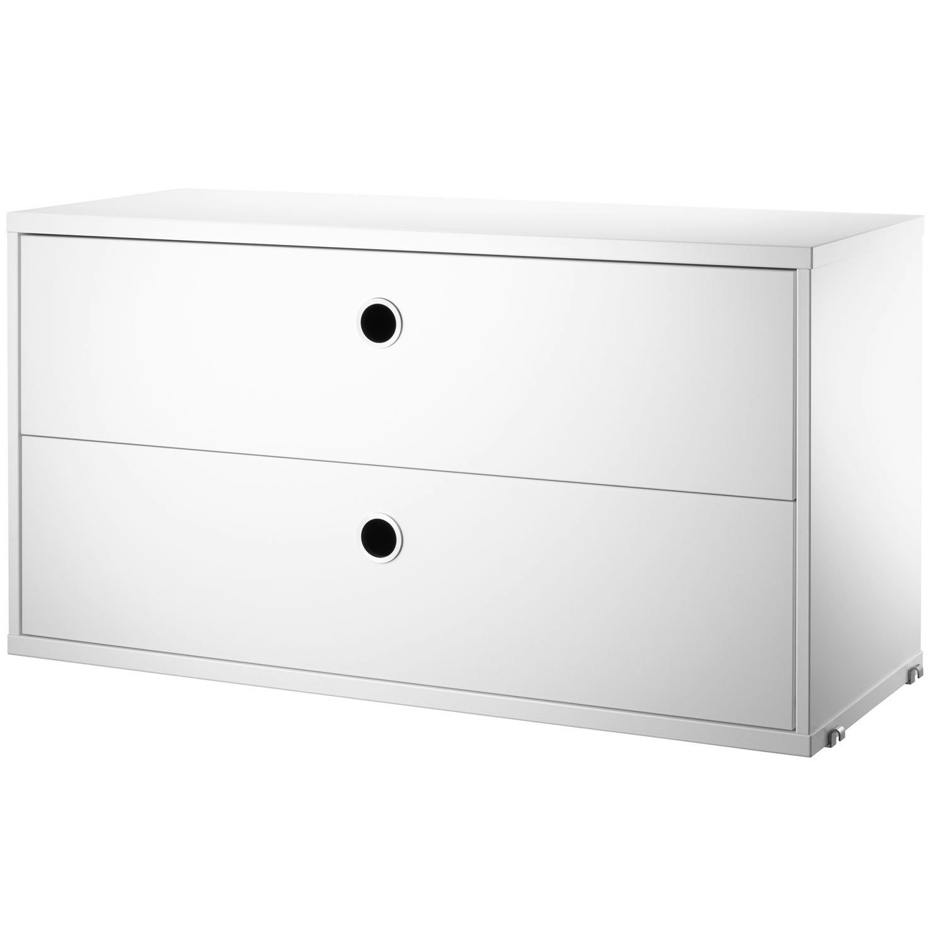 String Chest Of Drawers 78x30 cm, White