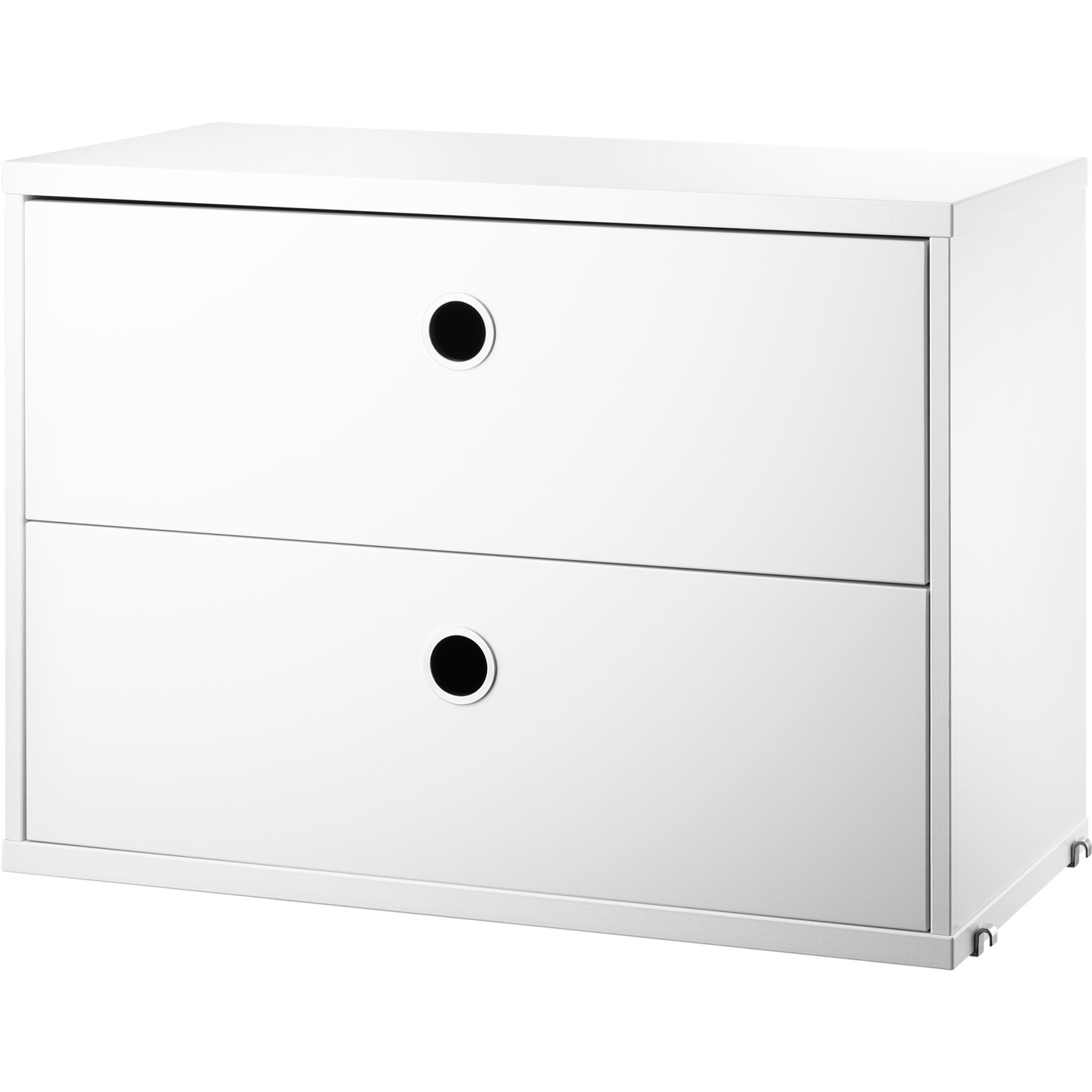 String Chest Of Drawers 58x30 cm, White