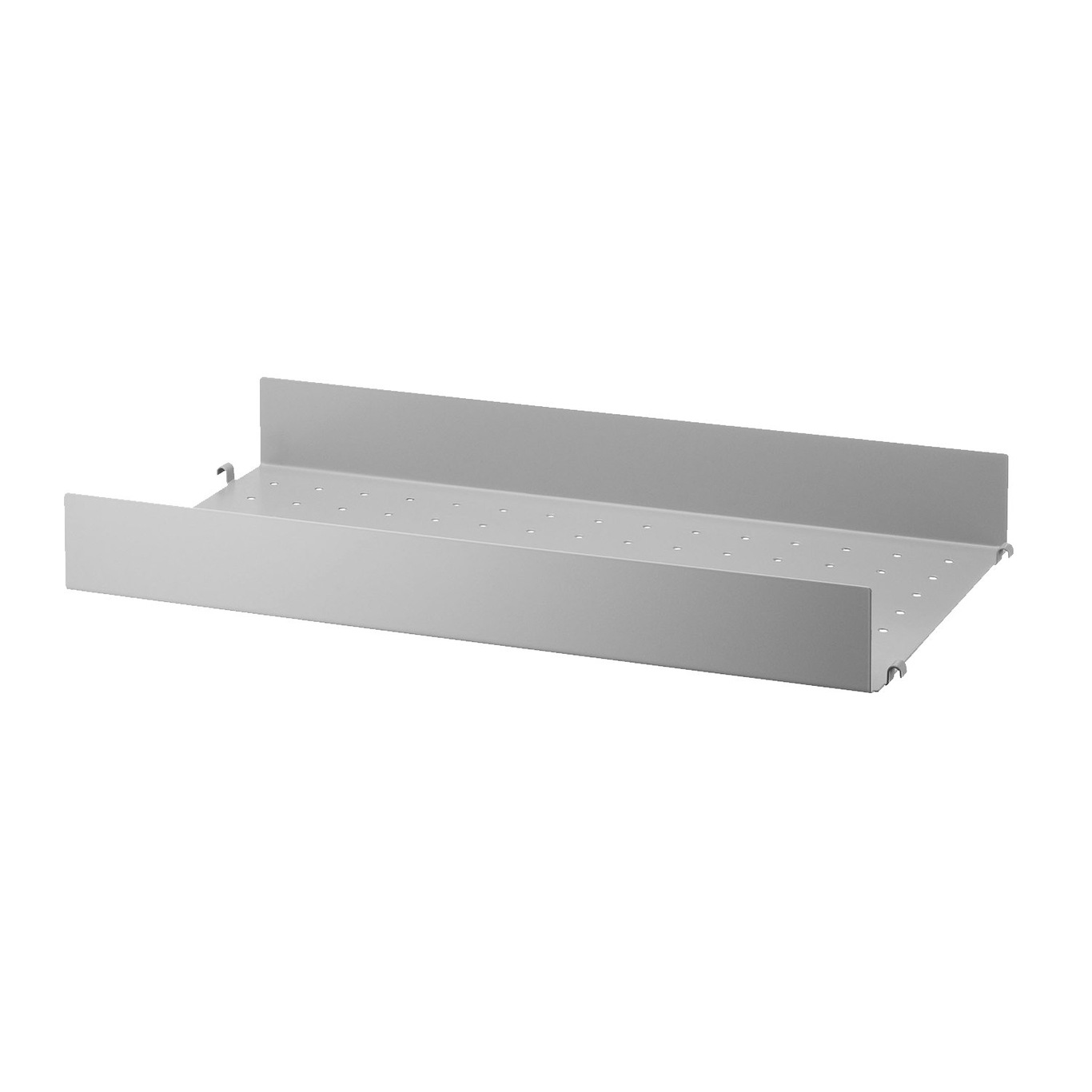 String Shelf With High Edge Metal 30x58 cm, Grey