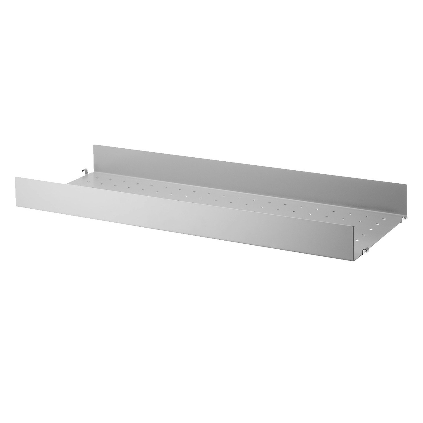 String Shelf With High Edge Metal 30x78 cm, White