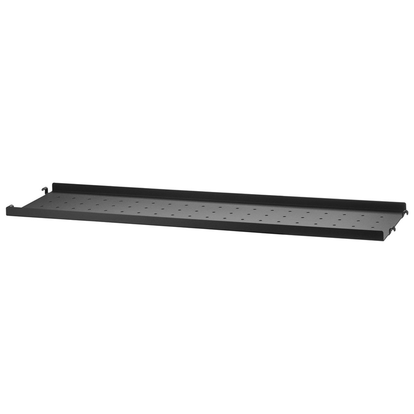 String Shelf With Low Edge Metal 20x78 cm, Black