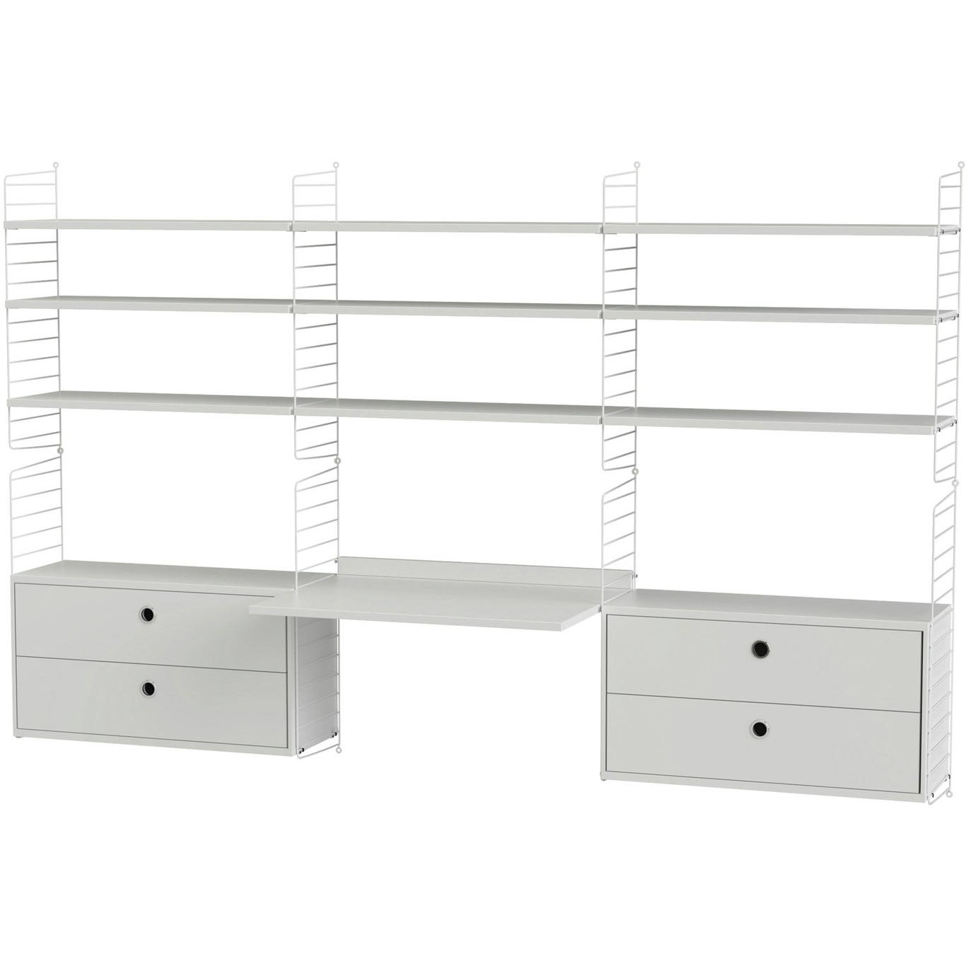 String Shelf Combination F Workplace, White